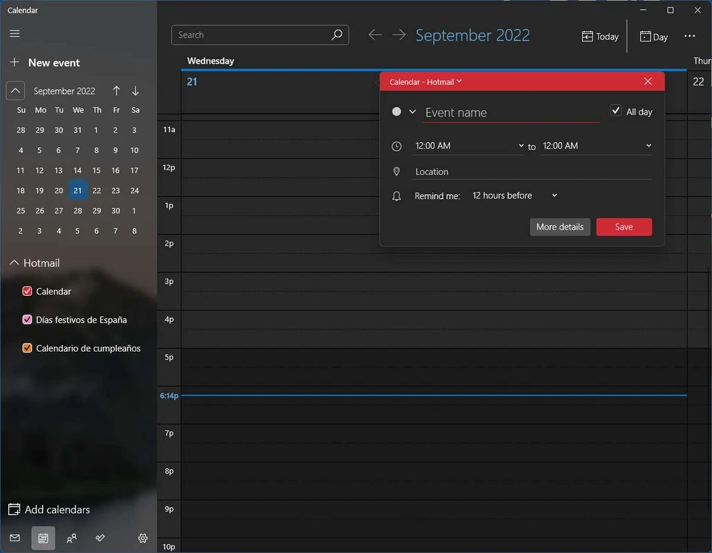 Windows Mail and Calendar — 스크린샷 1
