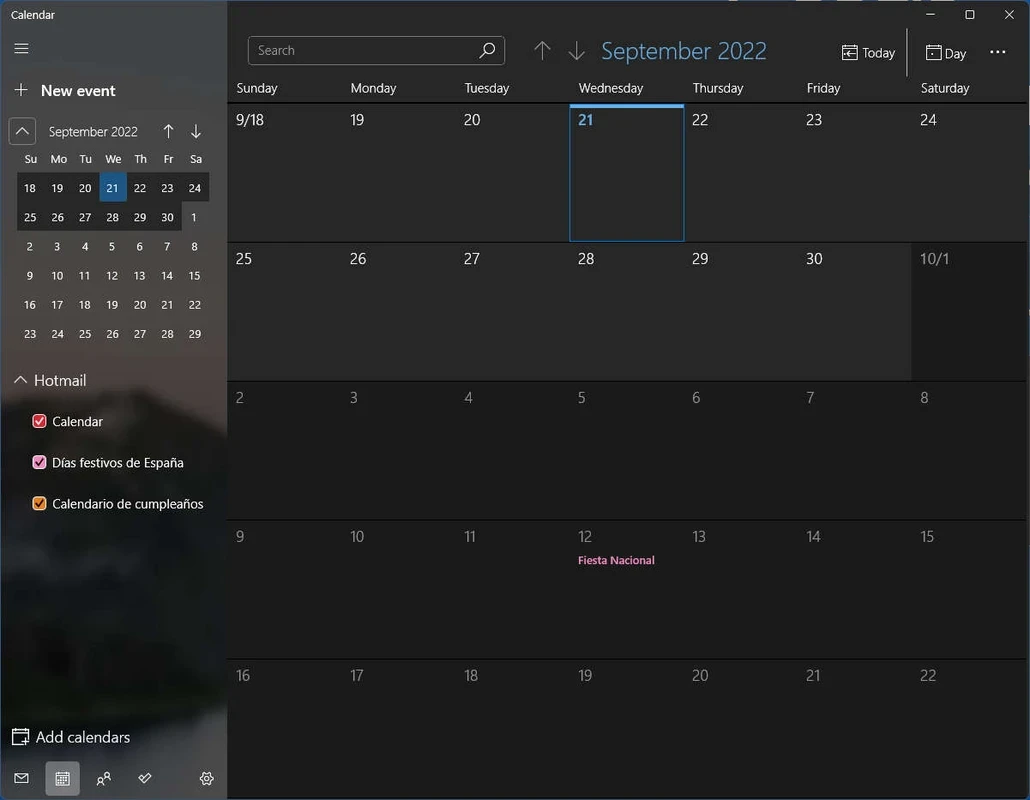 Windows Mail and Calendar — 스크린샷 2